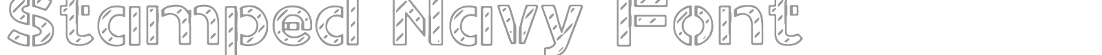Stamped Navy font preview